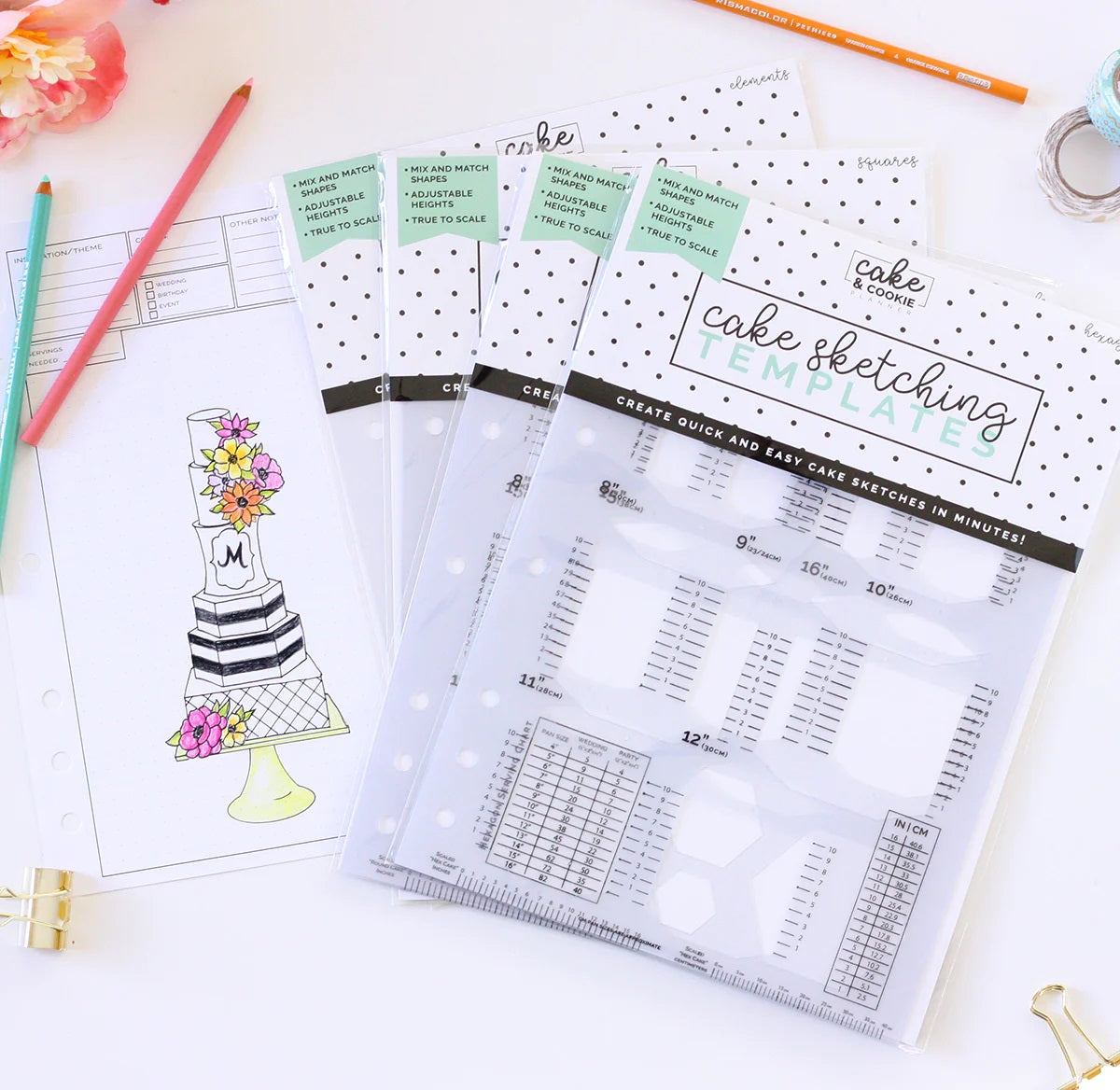 cake sketching templates by avalon cakes