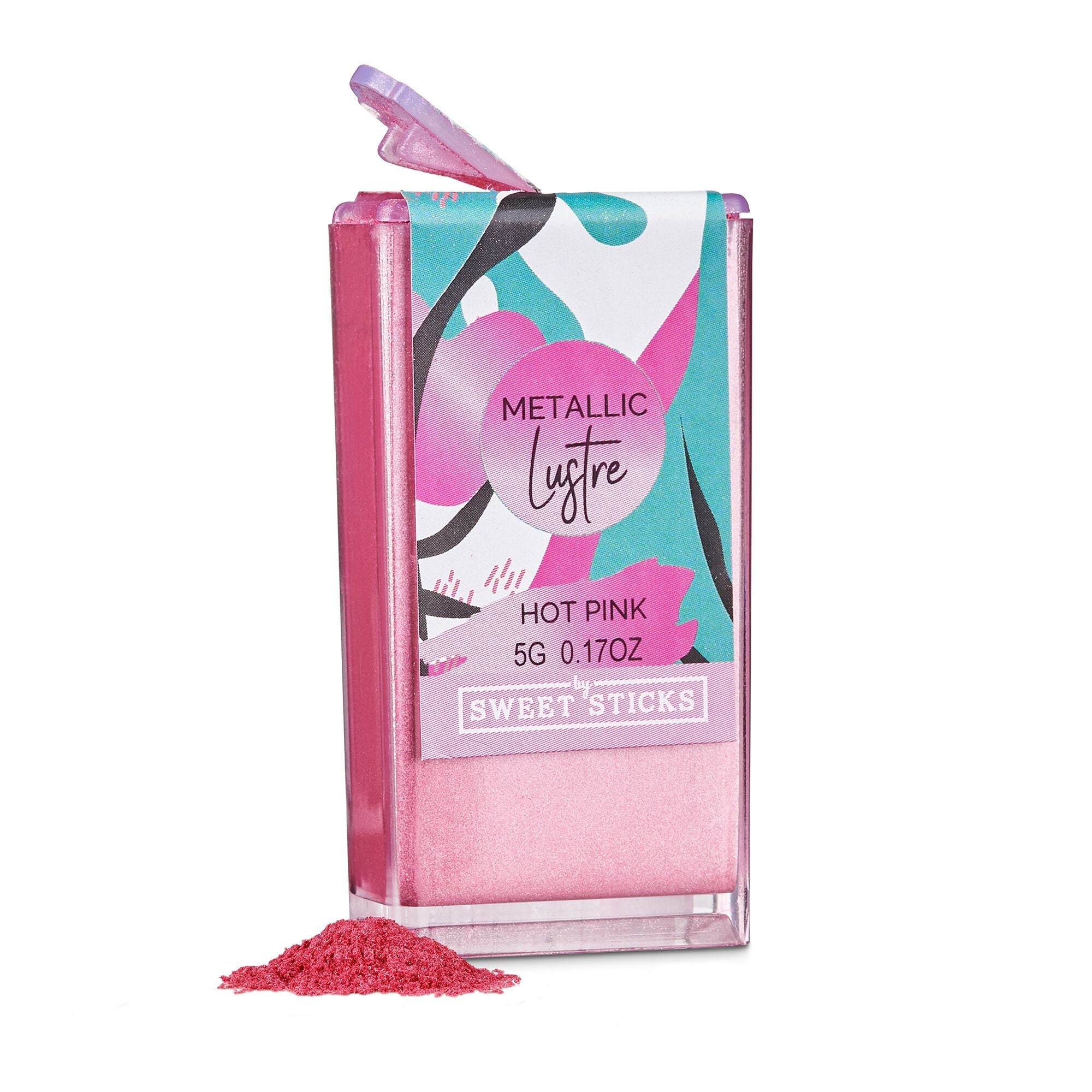 SWEETSTICKS 100% Edible Metallic Lustre Dust - 5g - Hot Pink