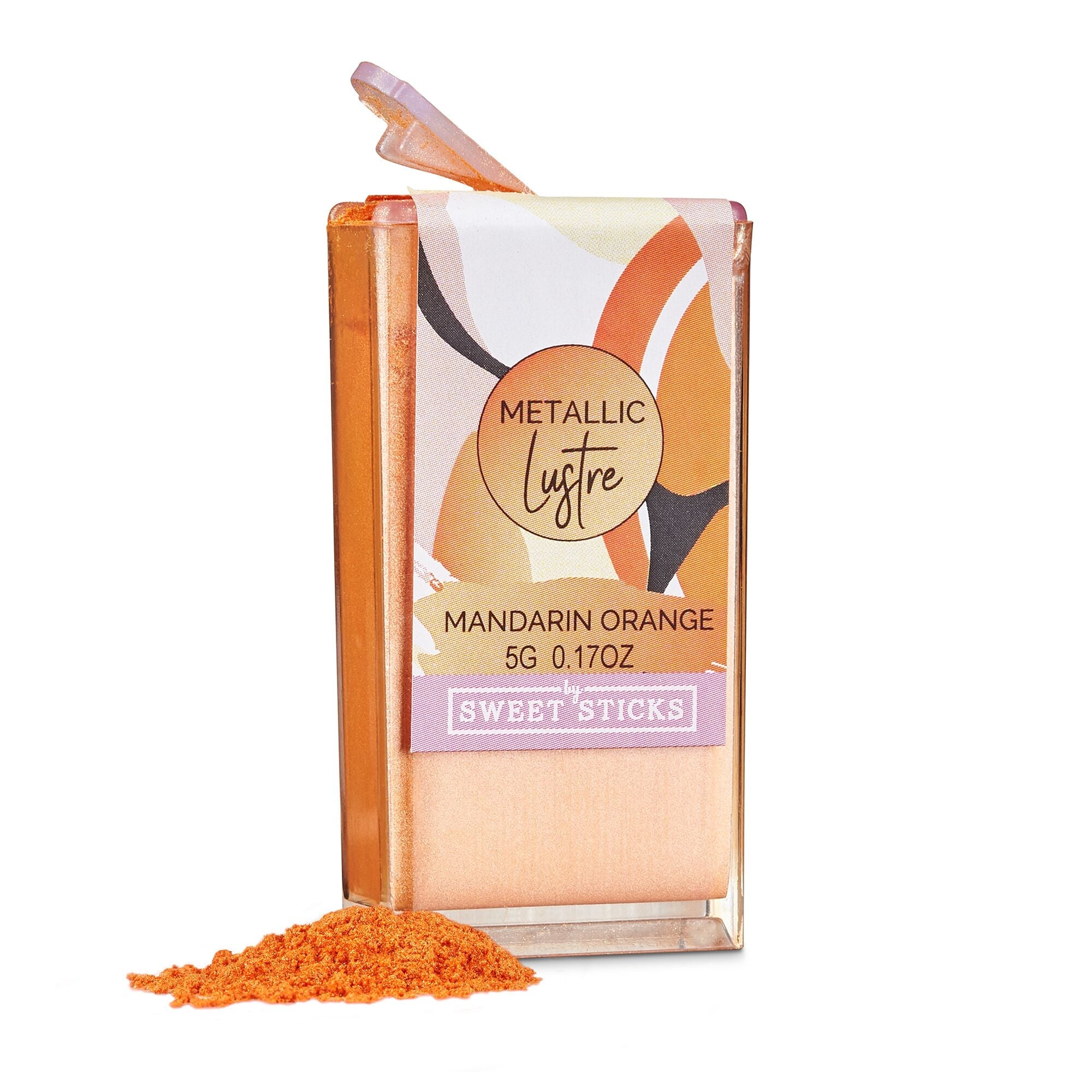 SWEETSTICKS 100% Edible Metallic Lustre Dust - 5g - Mandarin Orange