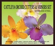 CATTLEYA ORCHID GUMPASTE CUTTER AND VEINER SET