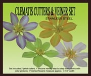 CLEMATIS GUMPASTE CUTTER AND VEINER SET