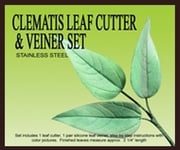 CLEMATIS LEAF GUMPASTE CUTTER AND VEINER SET