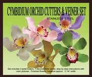 CYMBIDIUM ORCHID GUMPASTE CUTTER AND VEINER SET
