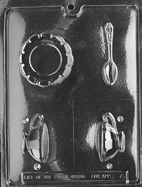Teacup, spoon and saucer chocolate mould