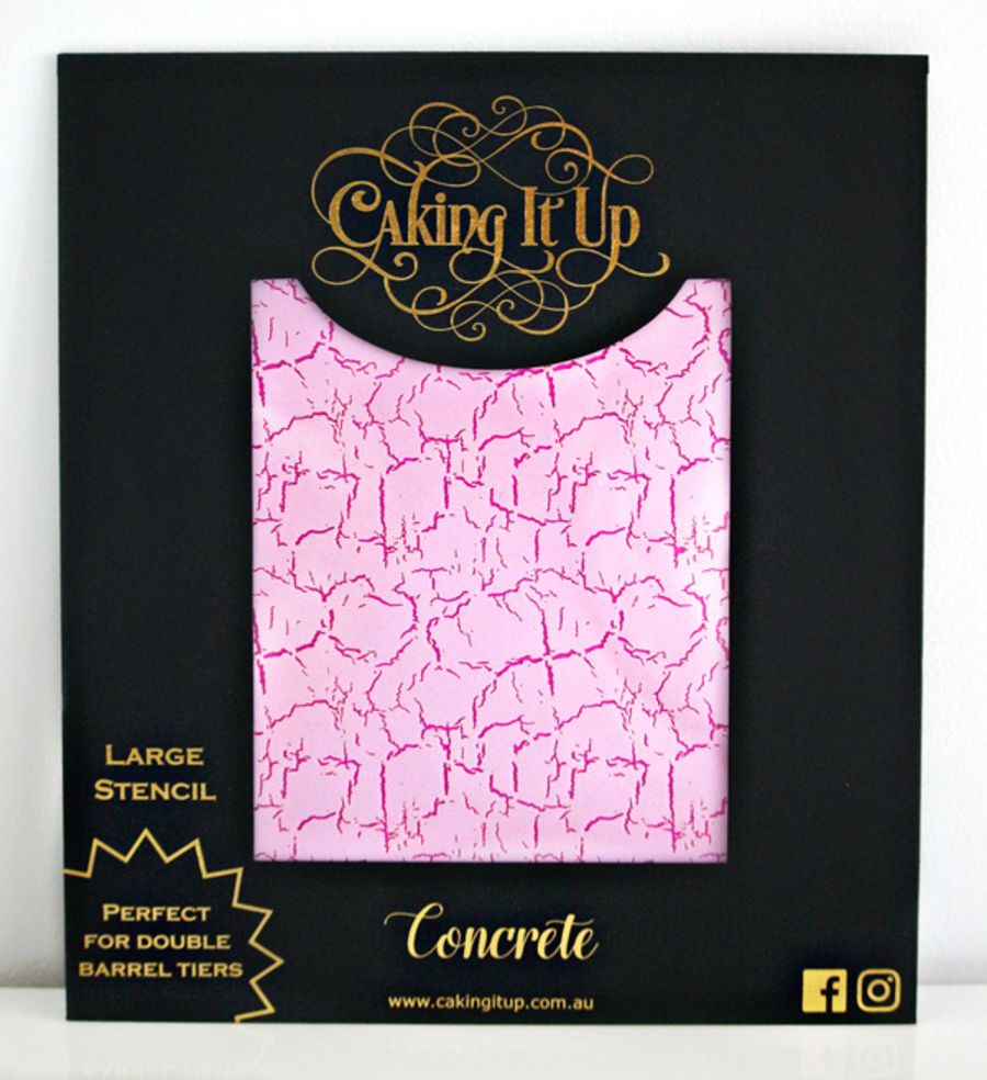 CONCRETE Cake Stencil