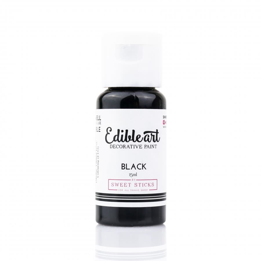 Sweet Sticks - BLACK - Edible Art Decorative Paint 15ml