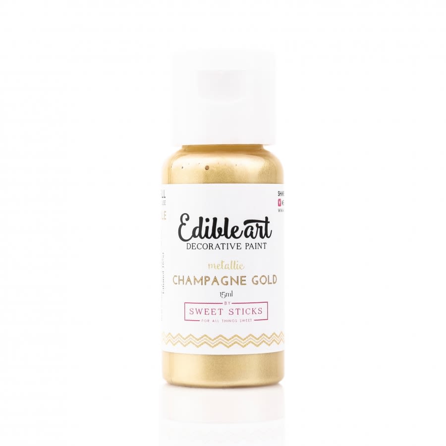 Sweet Sticks - METALLIC CHAMPAGNE GOLD - Edible Art Decorative Paint 15ml