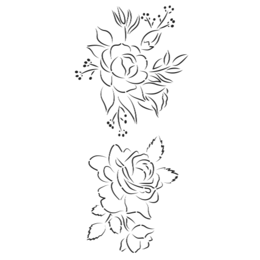 Bloom II Cake Stencil