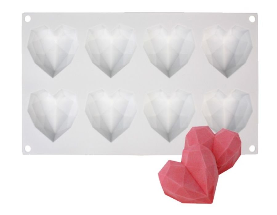Diamond Heart 3D Cakesicle Silicone Mould