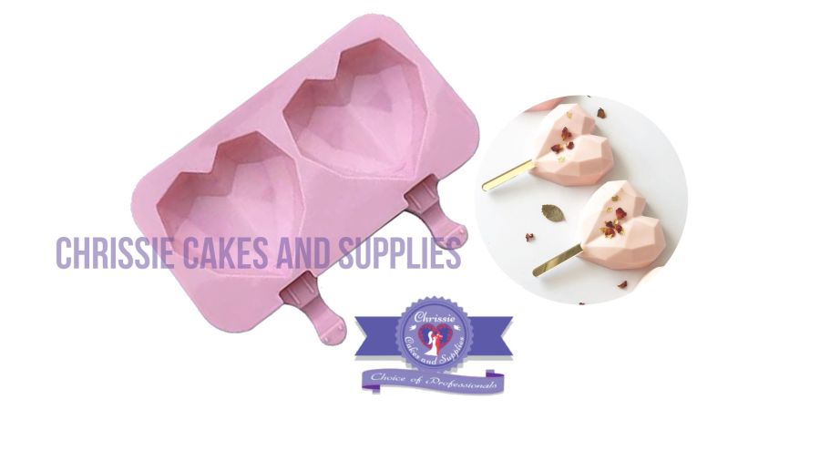 Geometric Heart Popsicle Cakesicle mould