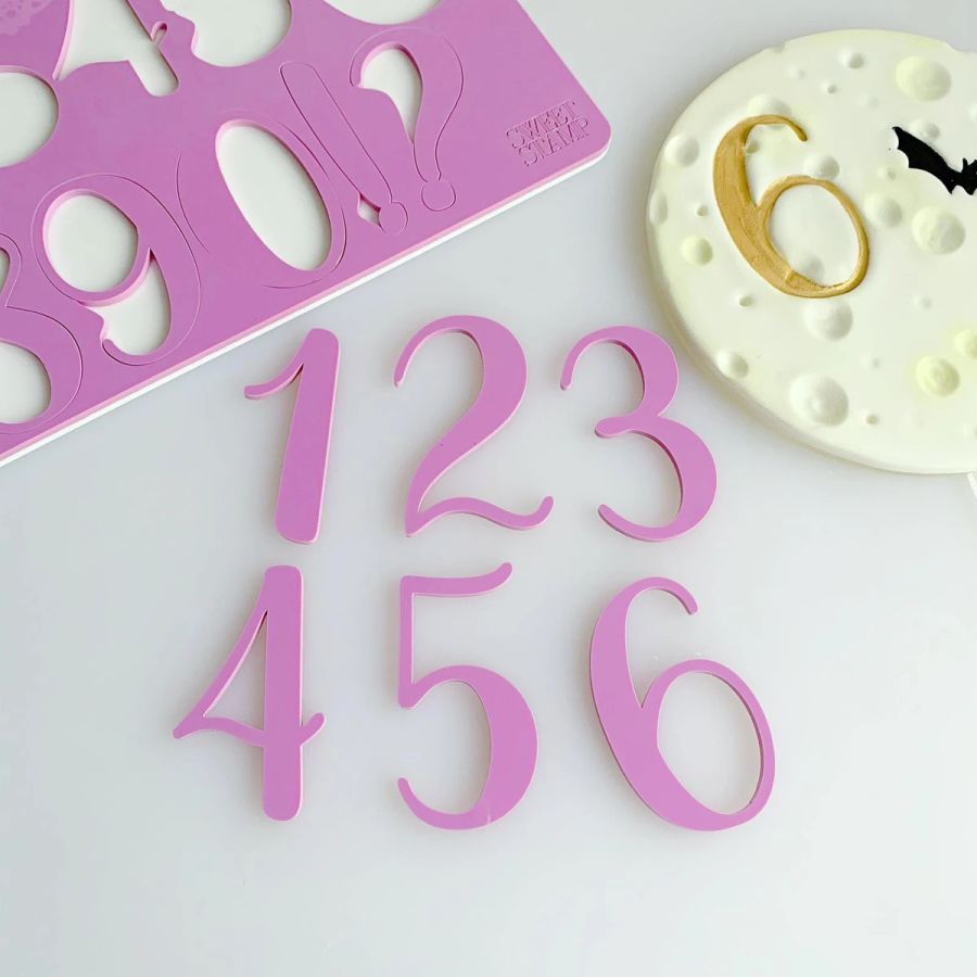GIANT ELEGANT NUMBERS STAMP SET