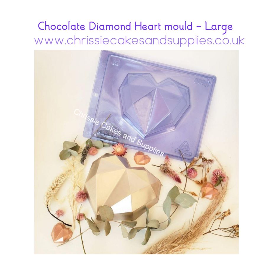 Large Heart Diamond Chocolate Mould 500g