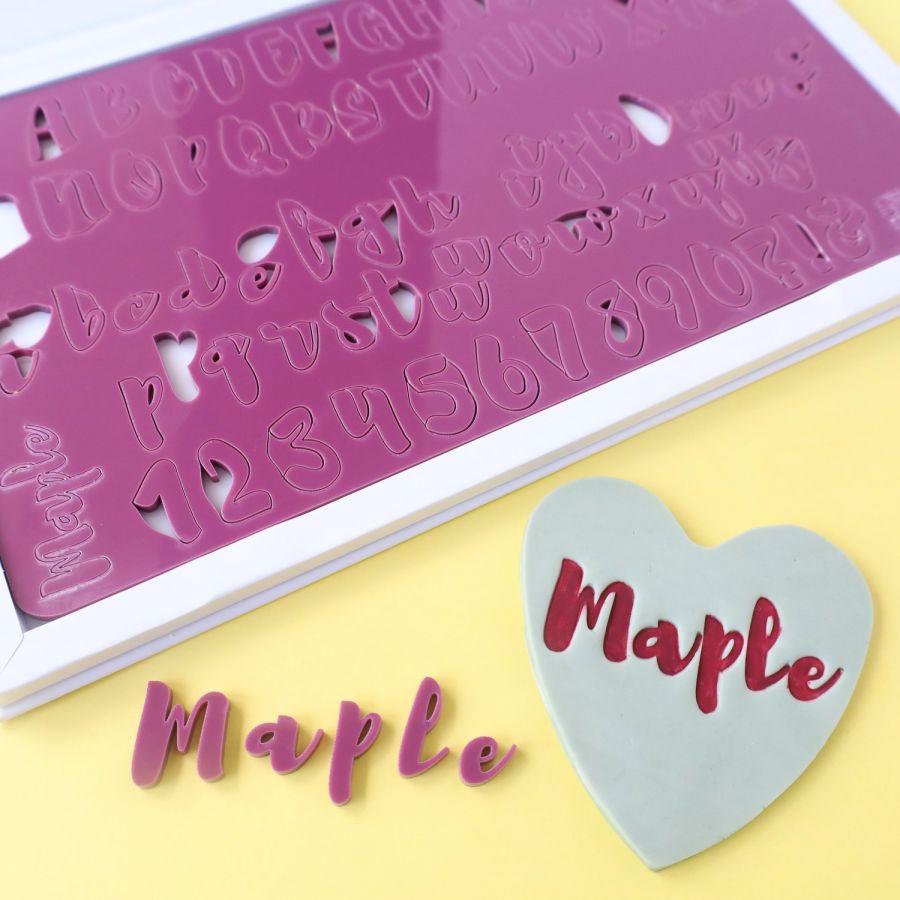 MAPLE LETTERING STAMP SET