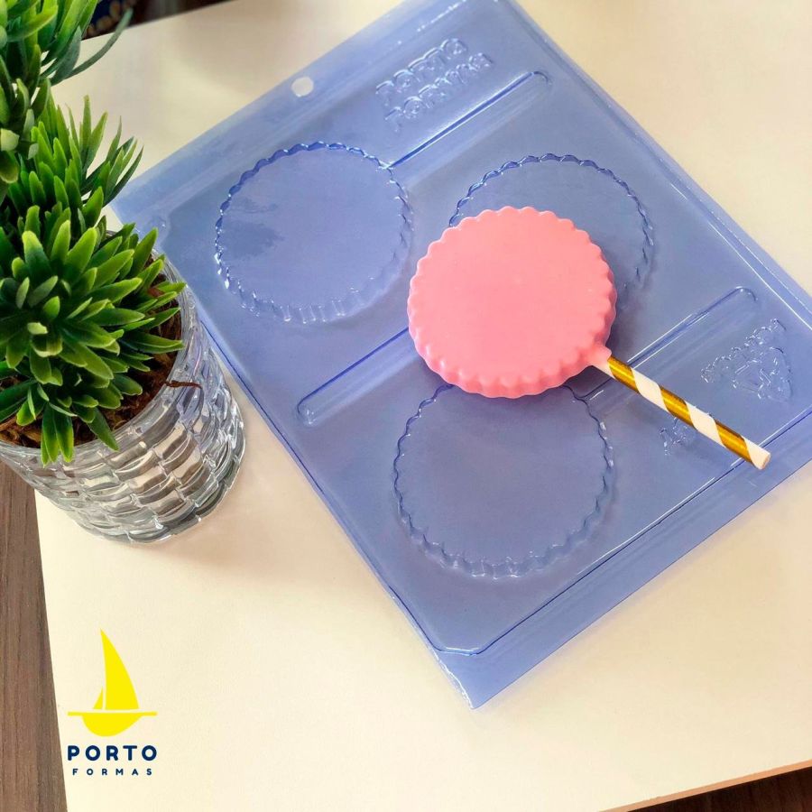 Scalloped Edge Lollipop Chocolate Mould