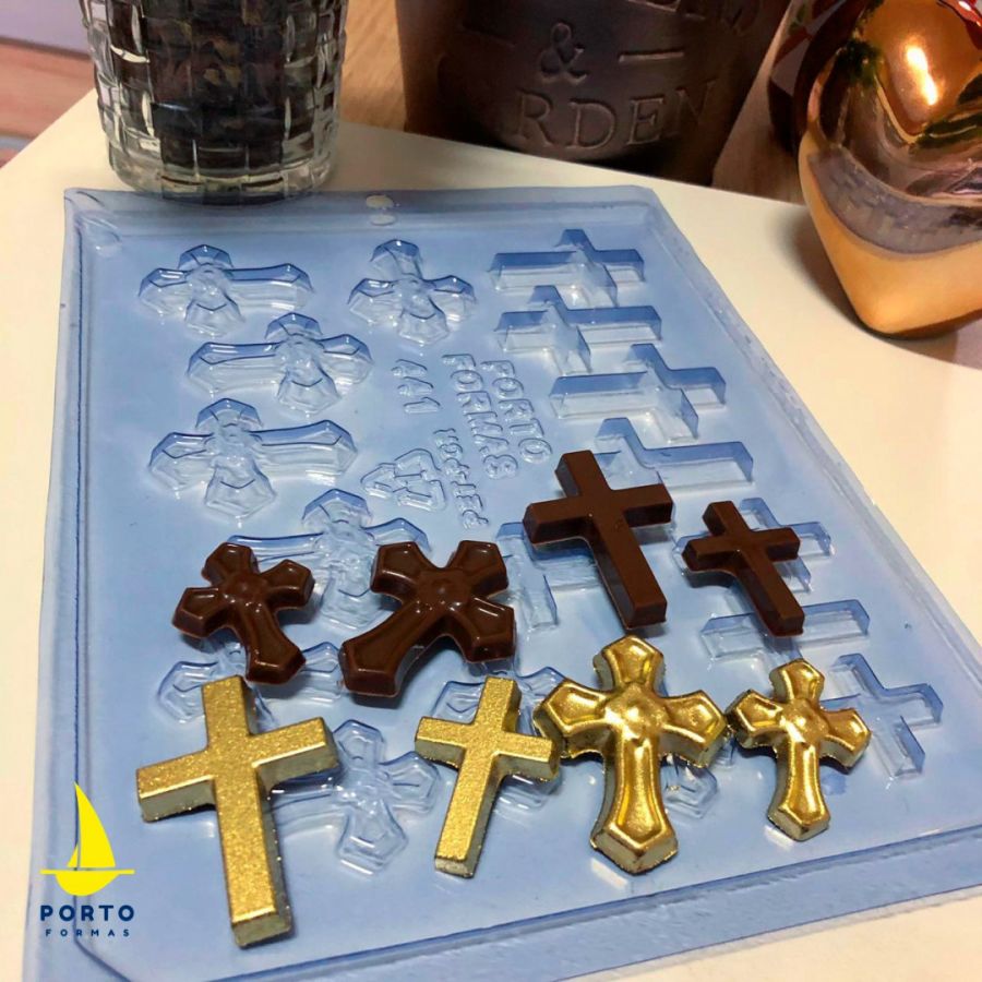 Christening Cross Applique Chocolate Mould