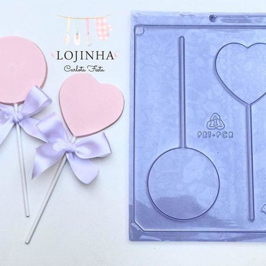 Round and Heart Cavity lollippop mould
