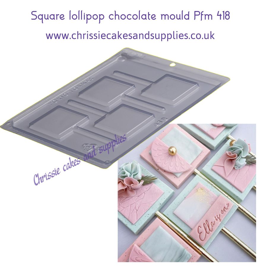 Portoformas Square Lollipop Chocolate Mould