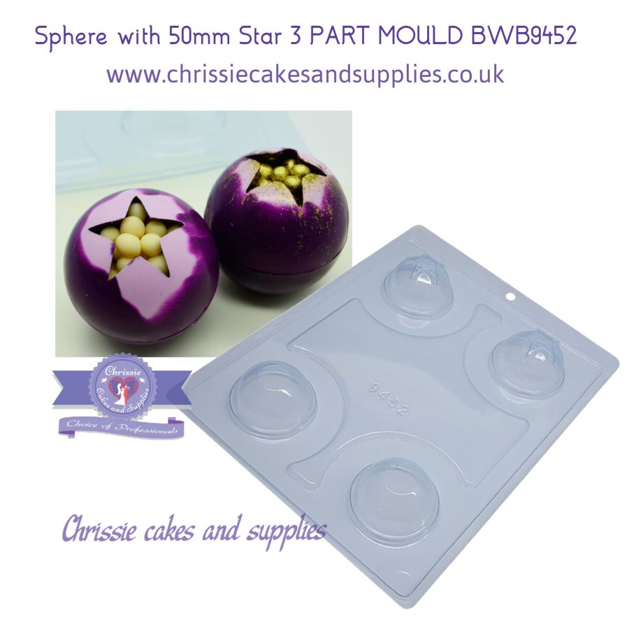 50mm Sphere with Star Chocolate Mould