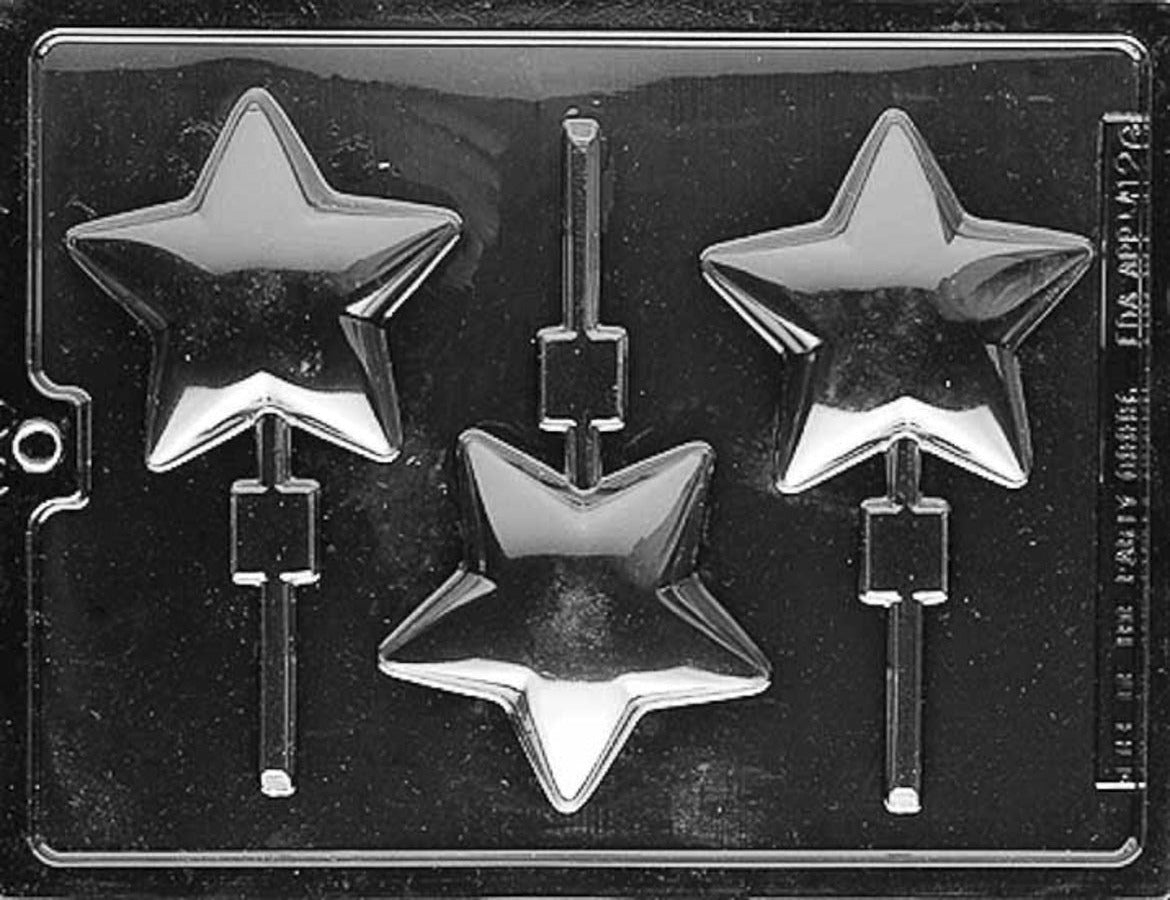 ROUNDED STAR LOLLY CHOCOLATE MOULD