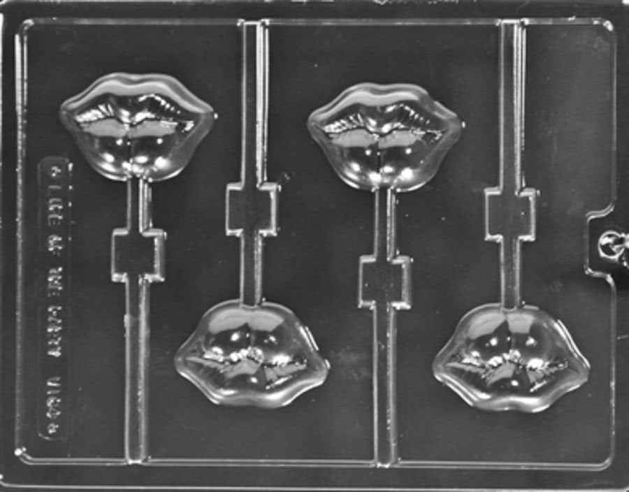 Luscious Lips Lollipop Chocolate Mould