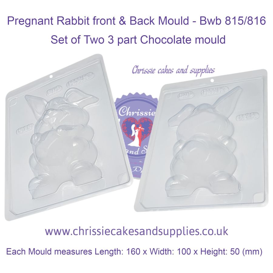 Pregnant Rabbit front & Back Mould - Bwb 815 and 816