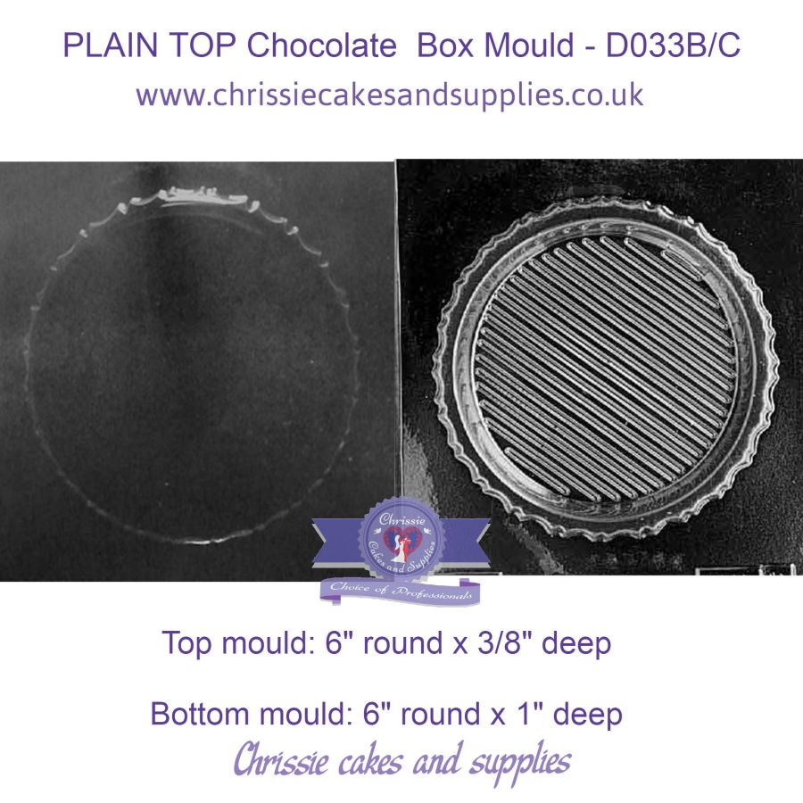 PLAIN TOP Round Chocolate Pour Box Mould
