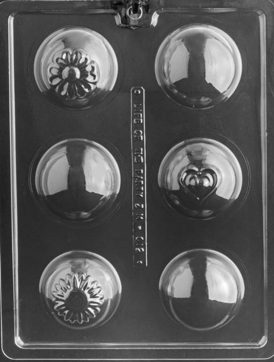 Heart and Flower Bath 60mm Chocolate Mould