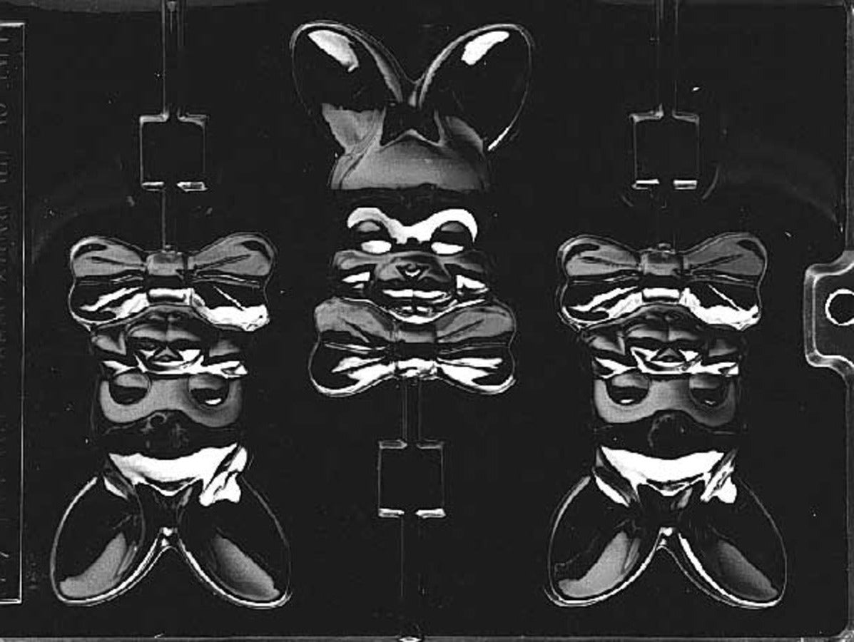 bunny head with bow tie chocolate mould