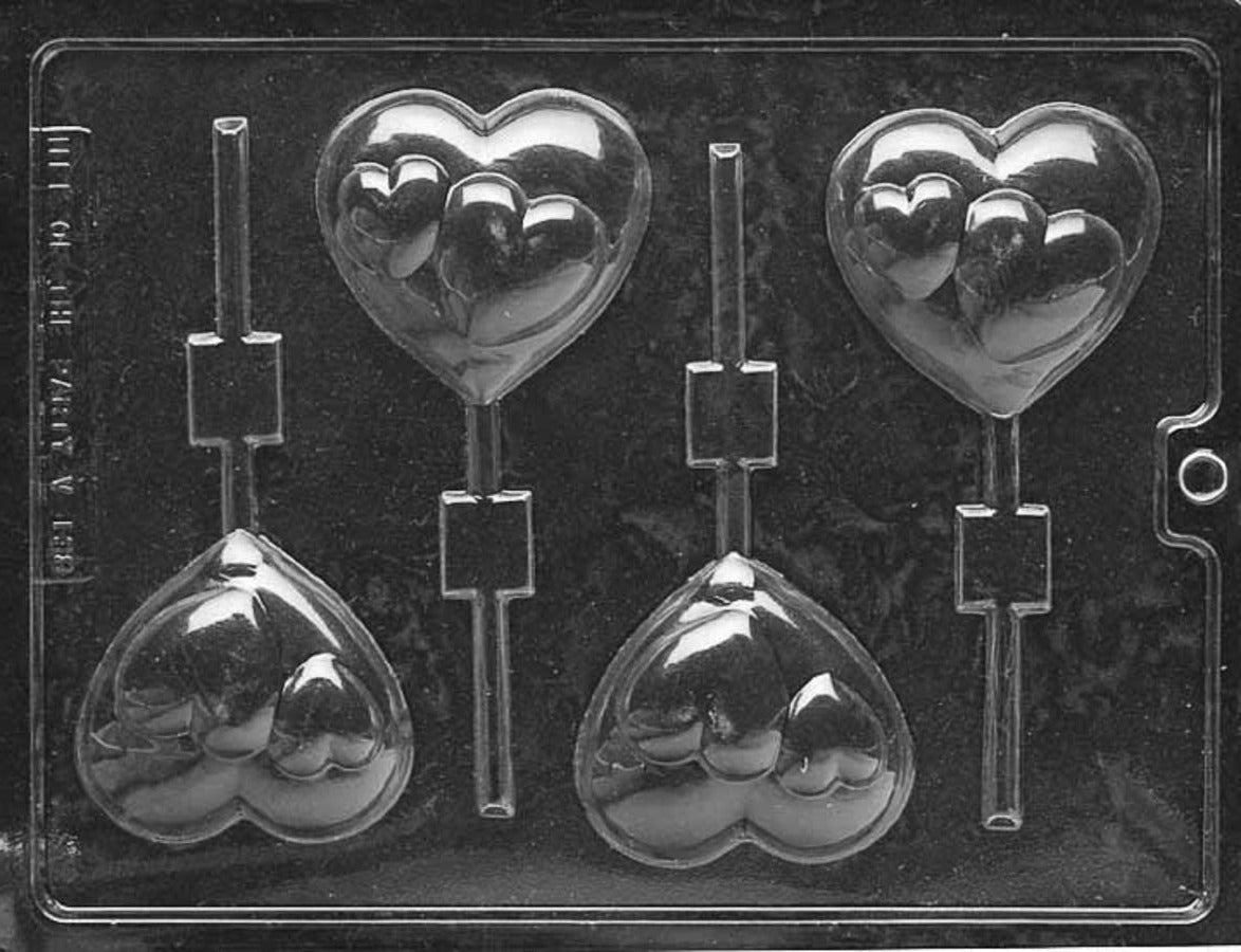 HEARTS ON HEART LOLLY Chocolate Mould