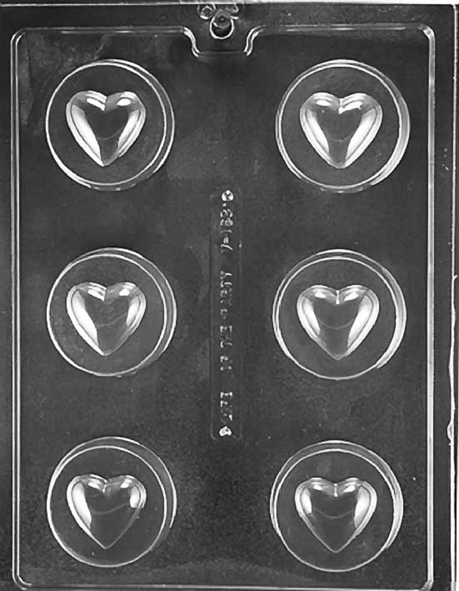 Heart on Cookie round Chocolate Mould