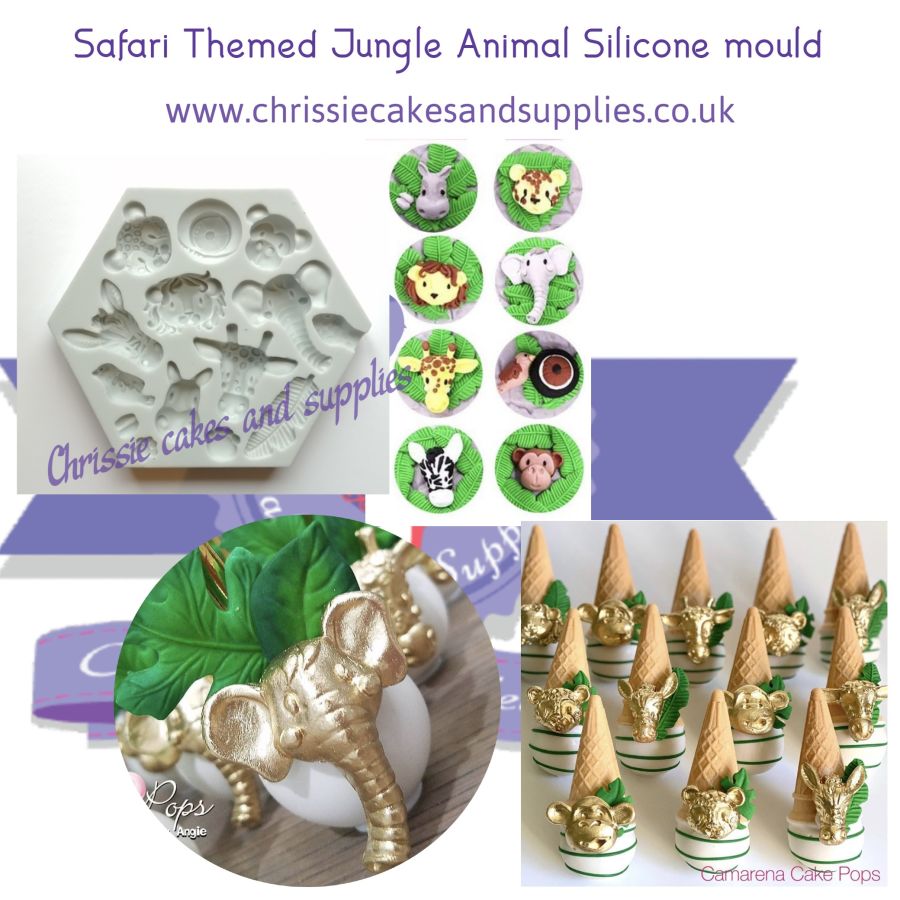 Safari Themed Jungle Animal Silicone mould - Main Image