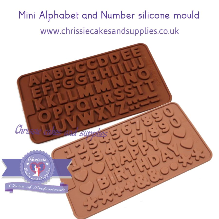 Mini Alphabet and Number silicone mould