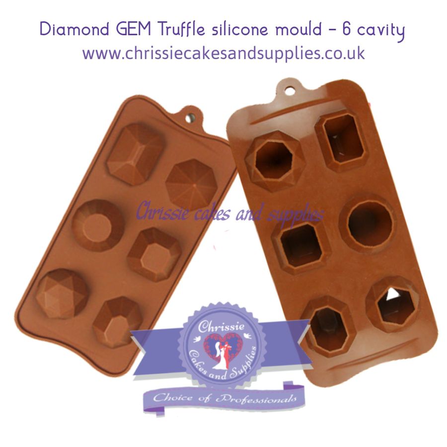 Diamond GEM Truffle silicone mould - 6 cavity