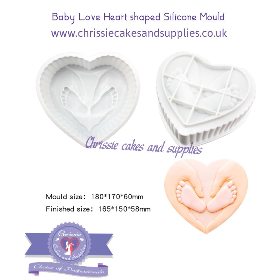 Baby Love Heart shaped Breakable Silicone Mould