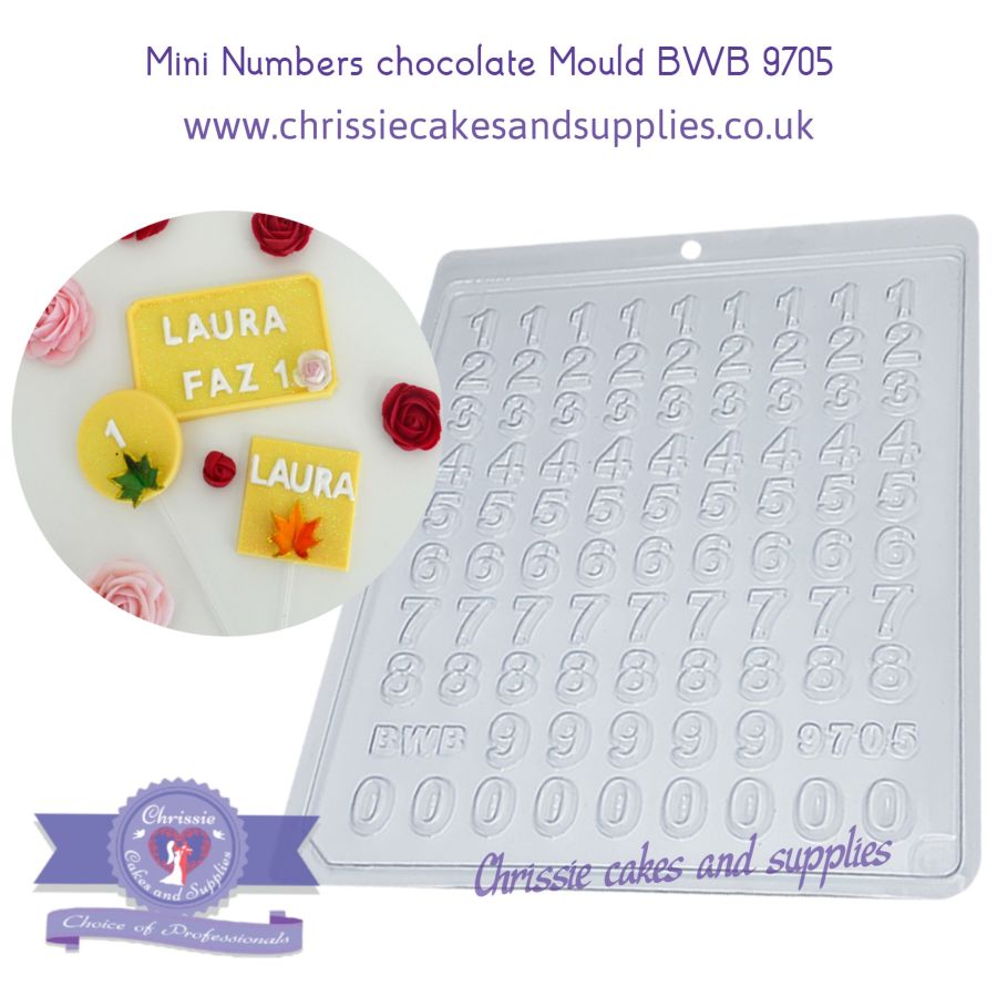 Mini Numbers Chocolate mould BWB 9705