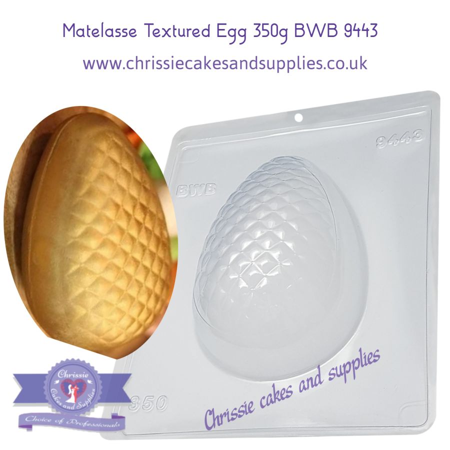 Matelasse Textured Egg 350g Chocolate Mould