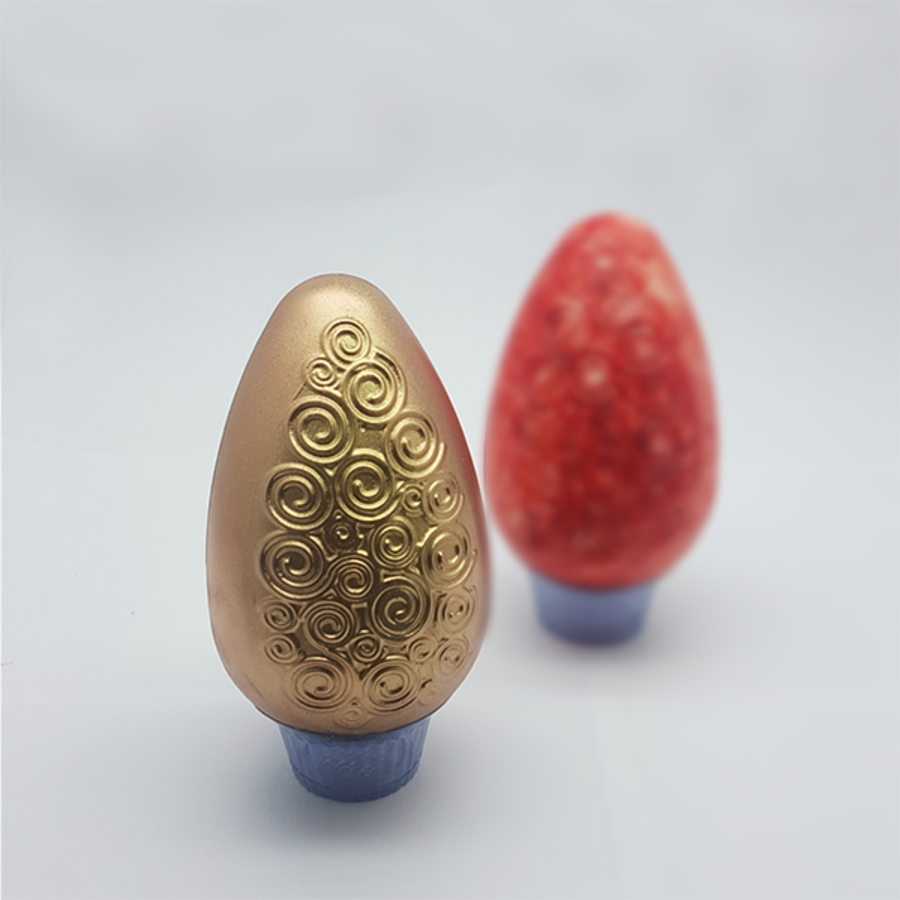 Spiral Textured Egg 250g - 3 part chocolate mould BWB 9444
