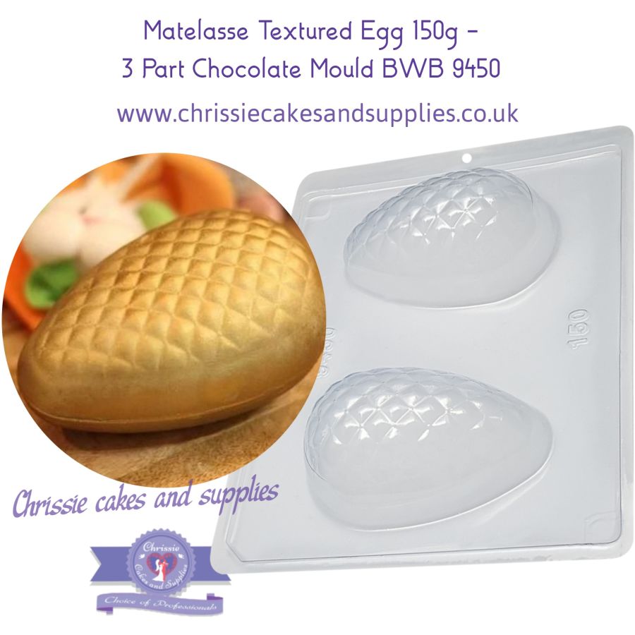Matelasse Textured Egg 150g Chocolate Mould