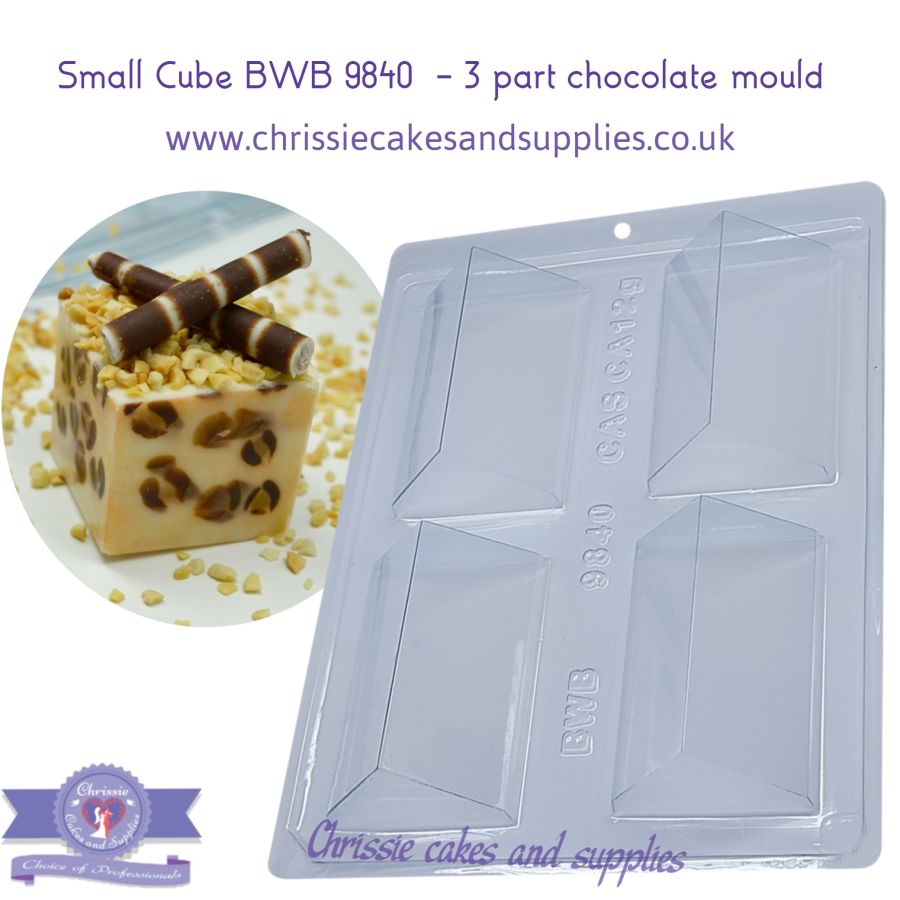 Small Cube BWB 9840 - 3 part chocolate mould