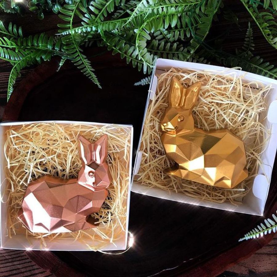 Geometric Diamond Rabbit Chocolate Mould