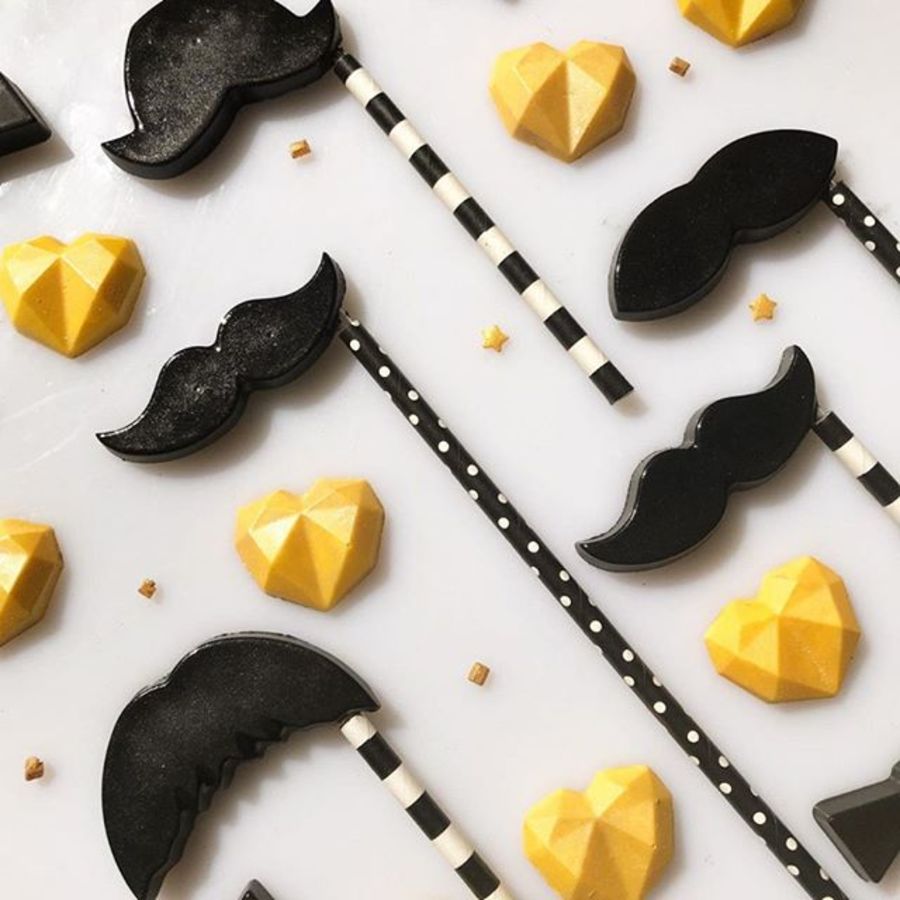 Moustache Lollipop Chocolate mould Pfm 453 - Simple Mould