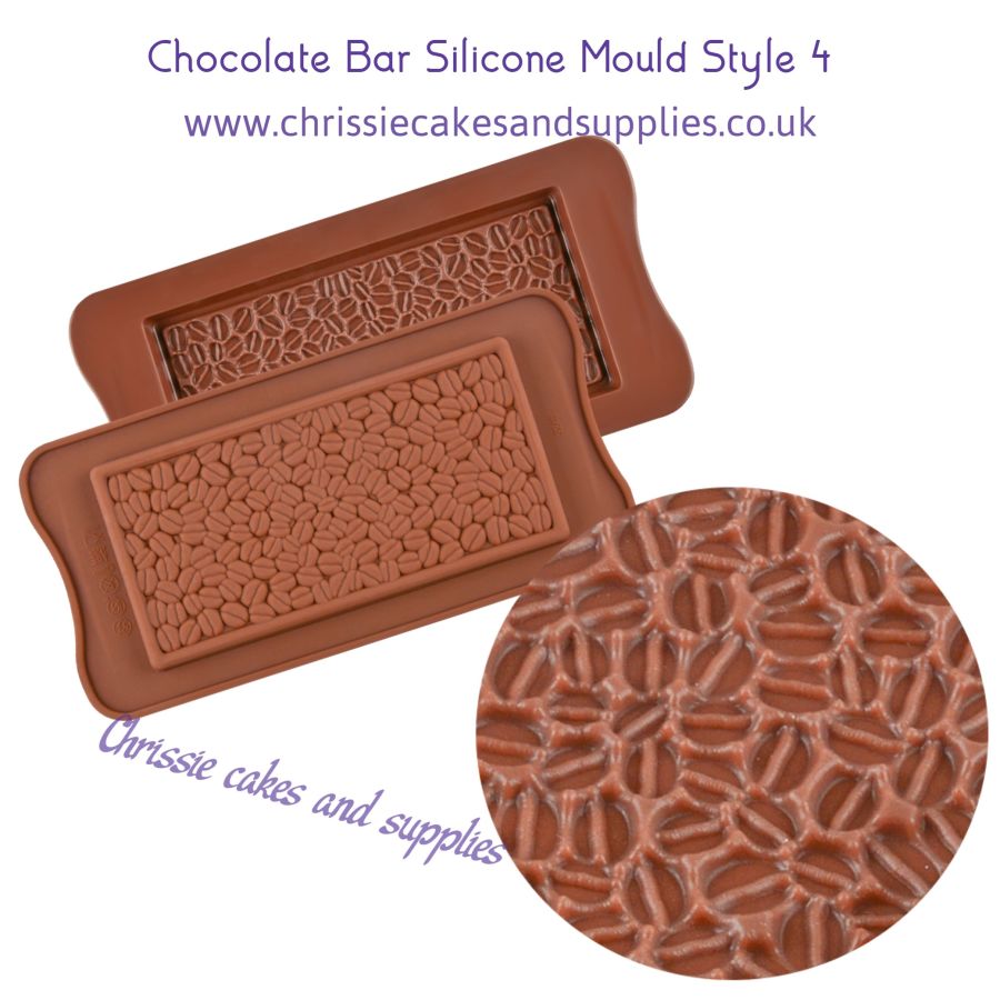Coffee Bean Slab Chocolate Bar Silicone Mould Style 4