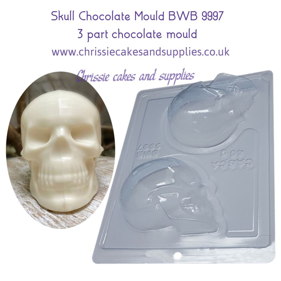 Skull 3 part Chocolate Mould