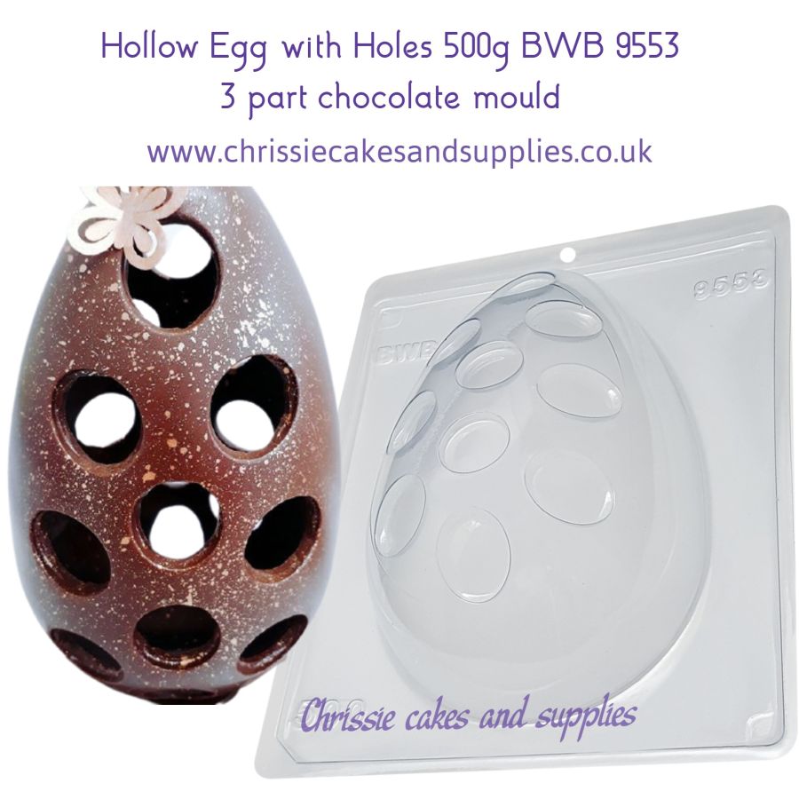 Hollow Egg with Holes 500g Chocolate Mould