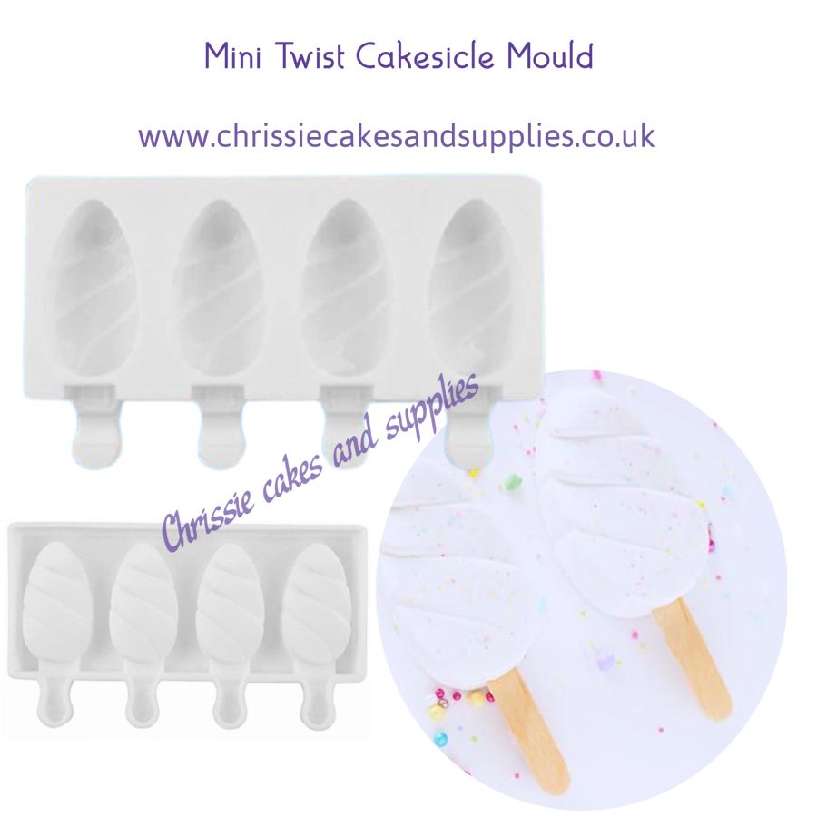 Mini Twist Cakesicle Mould - 4 cavity