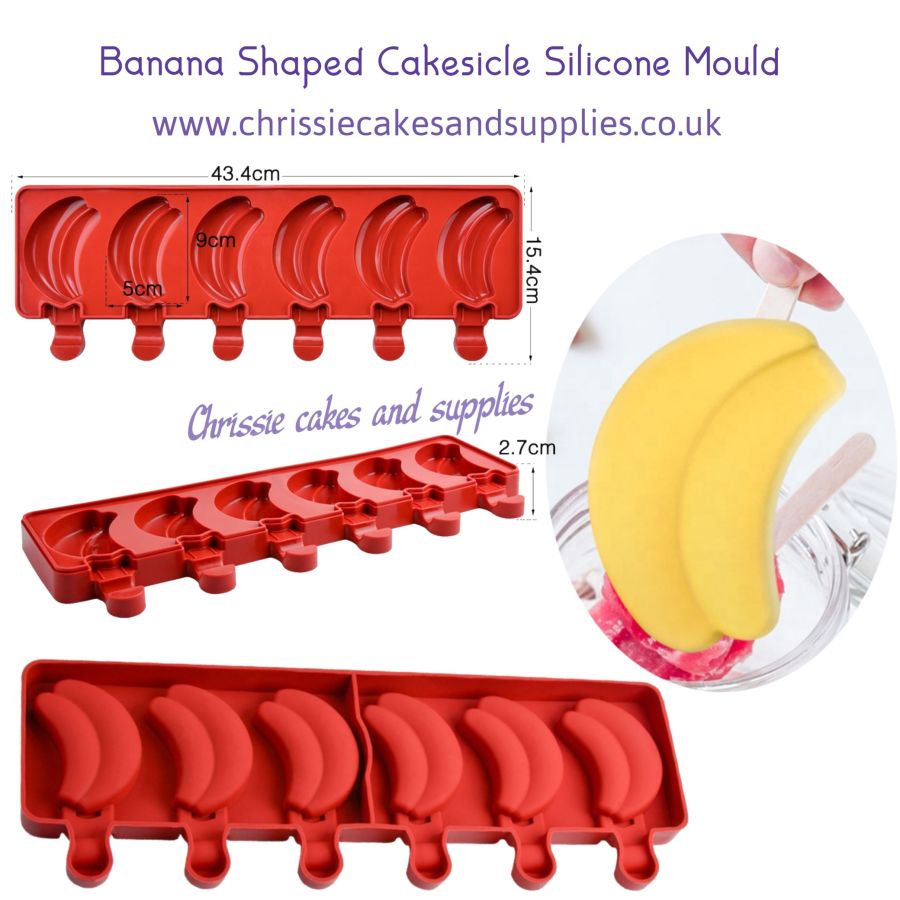 Banana Shaped Cakesicles Silicone Mould