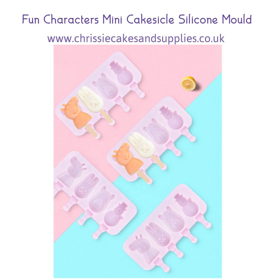Fun Characters Mini Cakesicle Silicone Mould