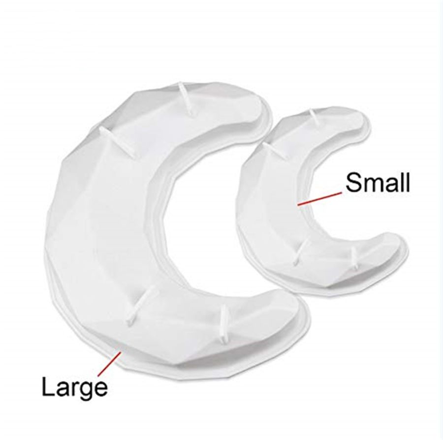 Geometric Crescent Moon Mould- Ramadan - 2 Sizes