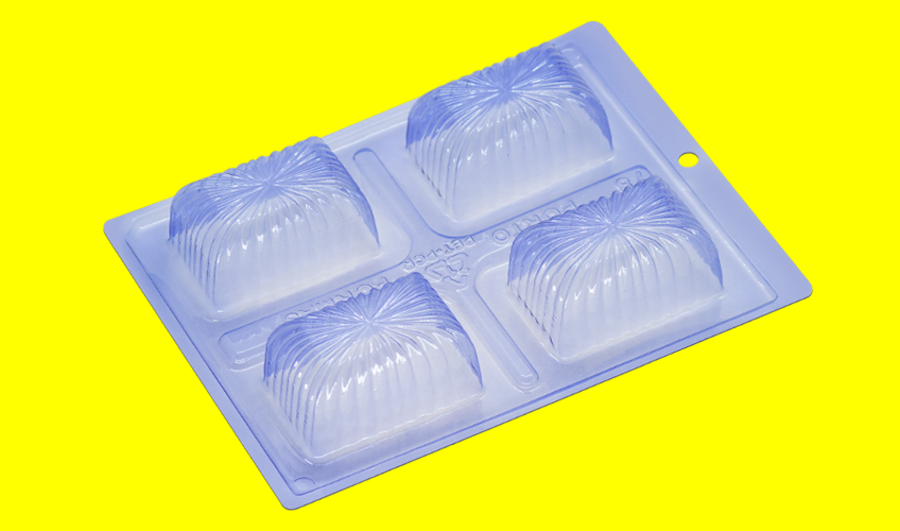 RECTANGULAR ENGLISH CUPCAKE Chocolate Mould -