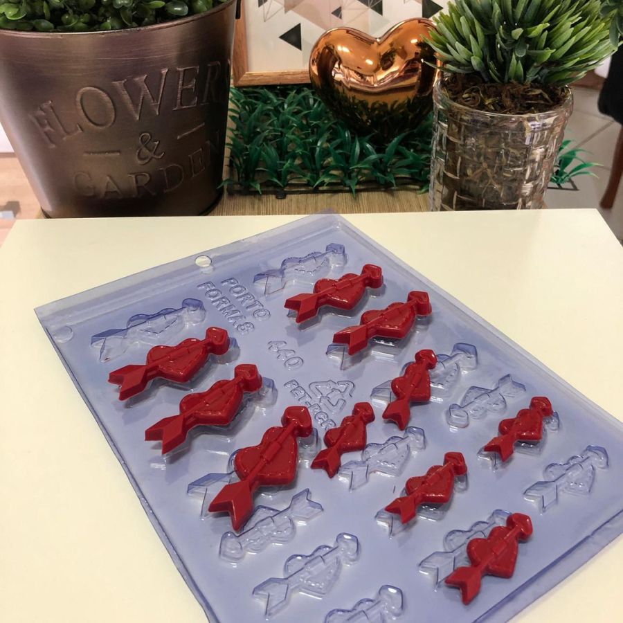 CUPID HEART APPLIQUE Chocolate Mould